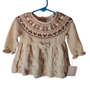 Shabby Chic Baby Girl 0-3 Months Knit Dress, NWT